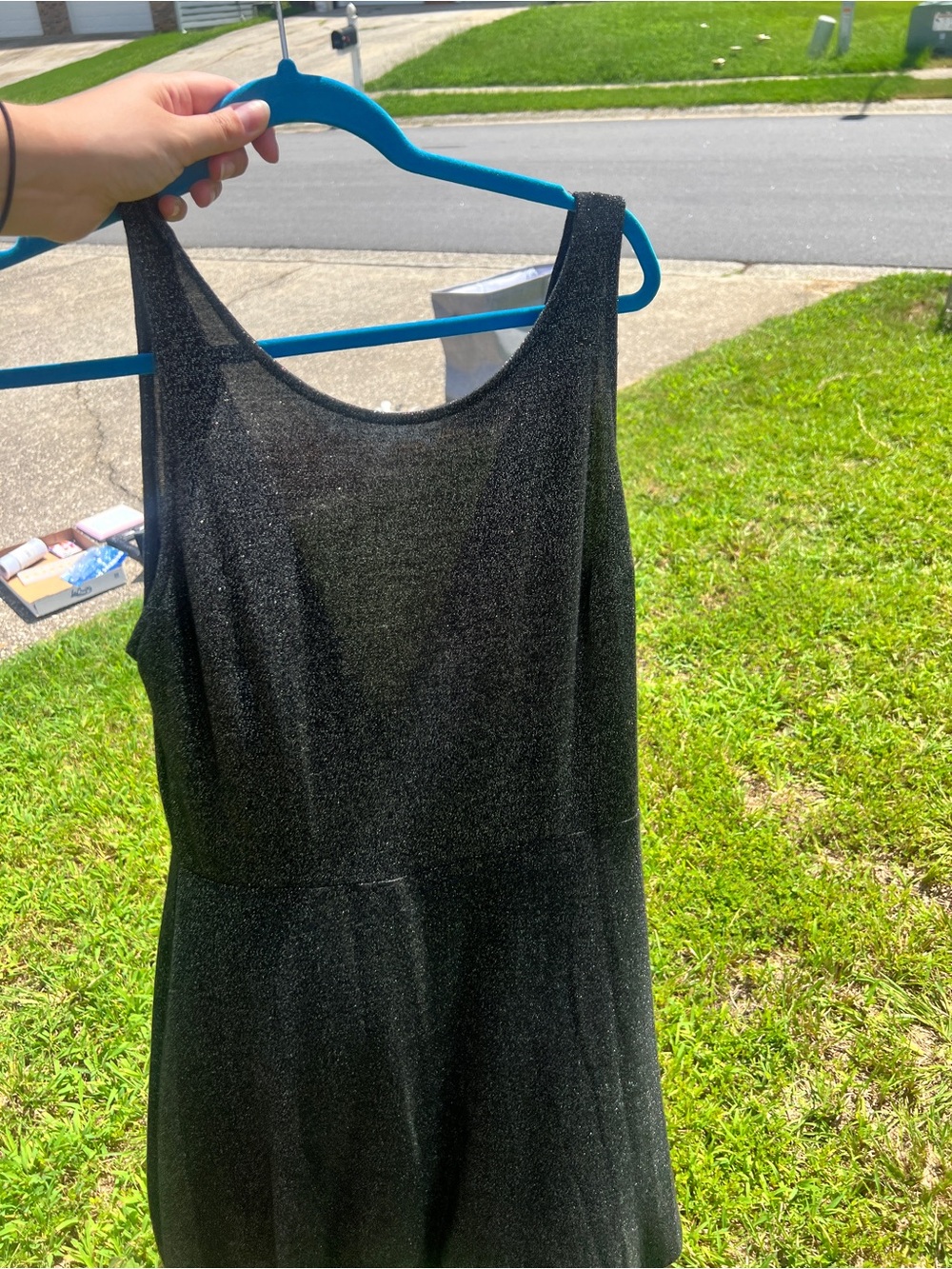 H&M Black Glitter Sleeveless Dress